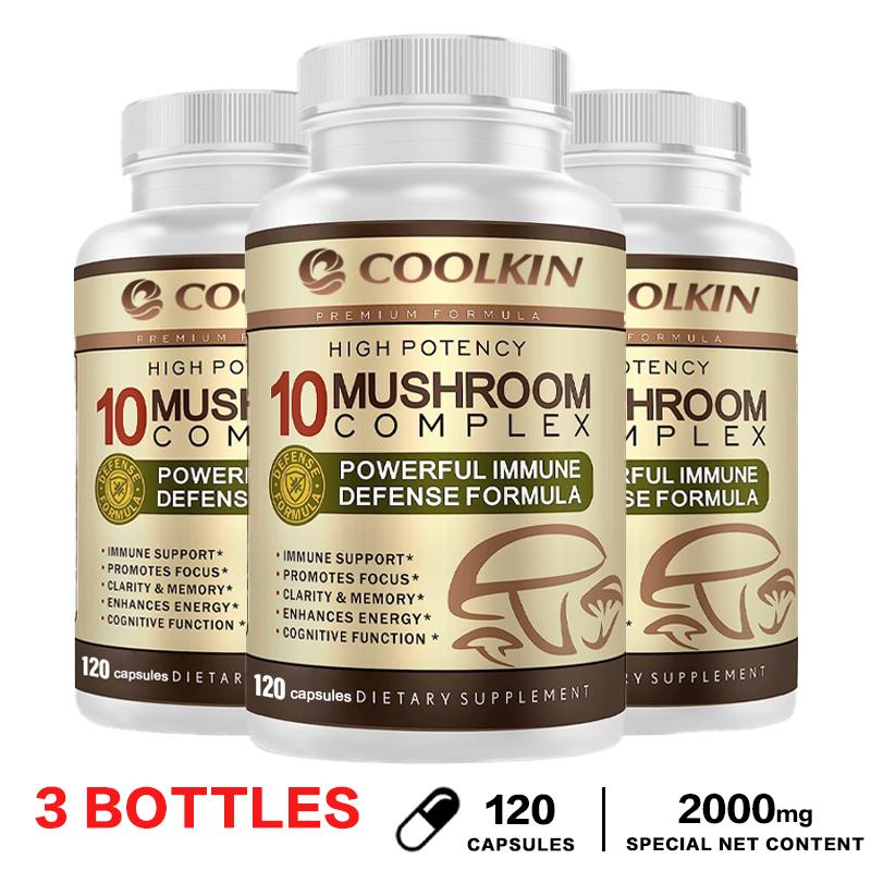 Coolkin - 10 Mushroom Complex Dietary Supplement - Brain Health