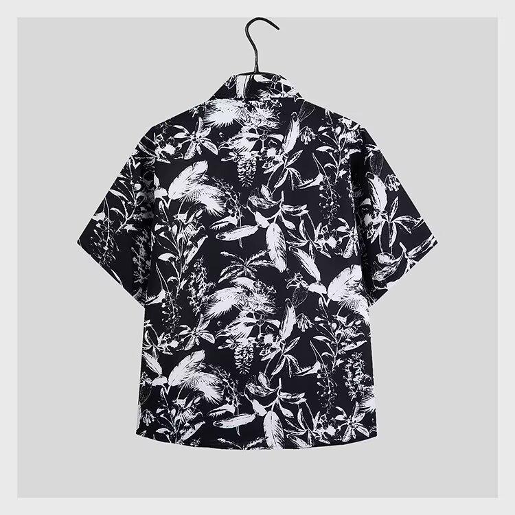 Men's Trendy Vintage Floral Hawaiian Shirt & Shorts Set - Summer Casual Loose Fit