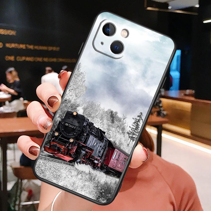 Train Railway Travel Phone Case For iPhone 16 Pro Max 15 14 13 11 12 Pro Max Plus 12 13 Mini XR 16e Funda Cover