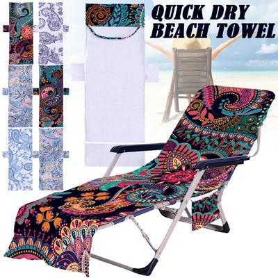 Lounger Mate Beach Towel Sun Lounger for Holiday Garden Lounge with Pockets