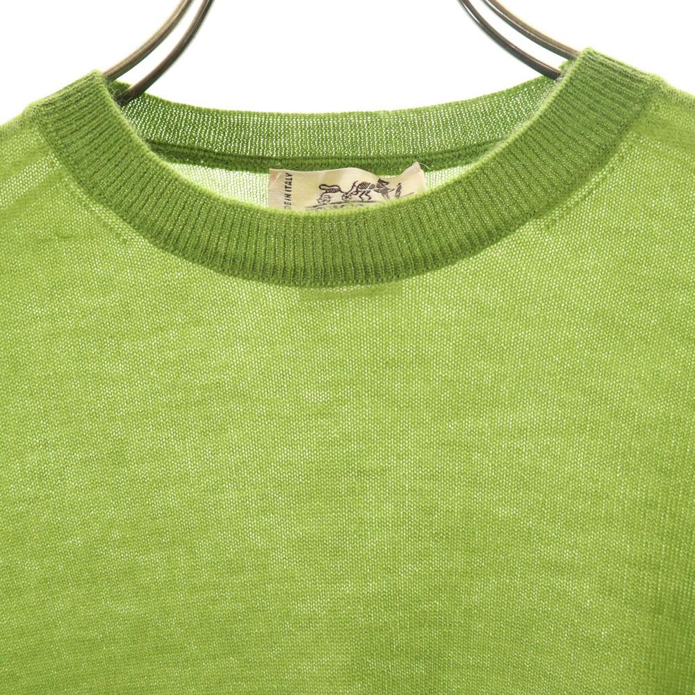 HERMES Made in Italy Cashmere Blend Long sleeve sweater M Light green Women Used