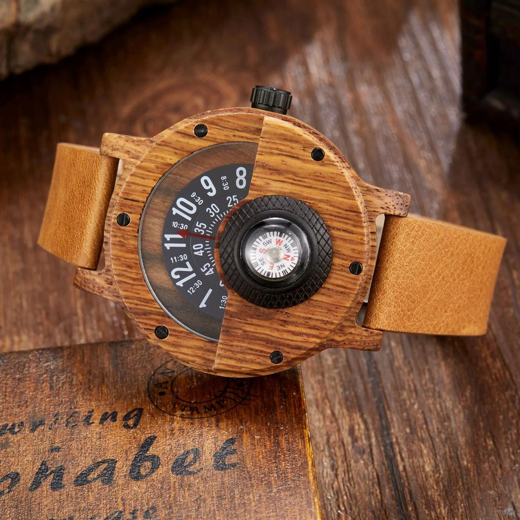 2025 New personalized creative wooden watch men quartz watches relojes para hombres relogio masculino