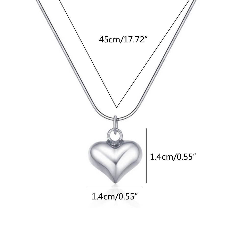 Heart Pendant Necklaces Heart Choker Heart Pendant Collarbone Chain Heart Choker Titanium Steel Material for Girls Woman