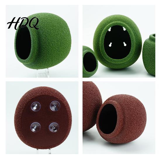 Wall Mounted Reptile Hole 3D Printed Egg Shaped Hideout Cave Suction Cup Terrarium Shelter Hanging Snake Burrow Nest Habitat Decor for Leopard