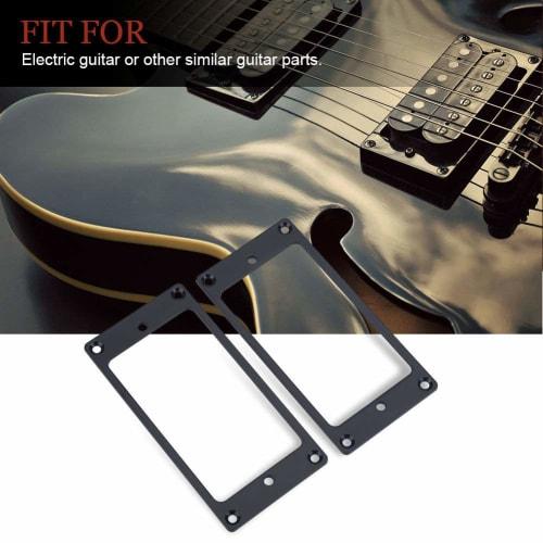 2-Piece Pickup Mounting Rings, Metal Pickup Mounting Rings, Outer Frame Dimensions: 92 x 46mm, Inner Frame Dimensions: 70.5 x 39mm, Thickness: 2mm, Su