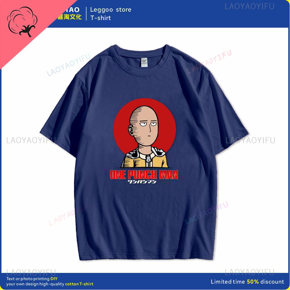 One Punch Man Says Ok Cartoon Hip Hop Crew Neck Casual Fashion Street Wear Trend Summer Comfortable Men Women Universal Tshirt