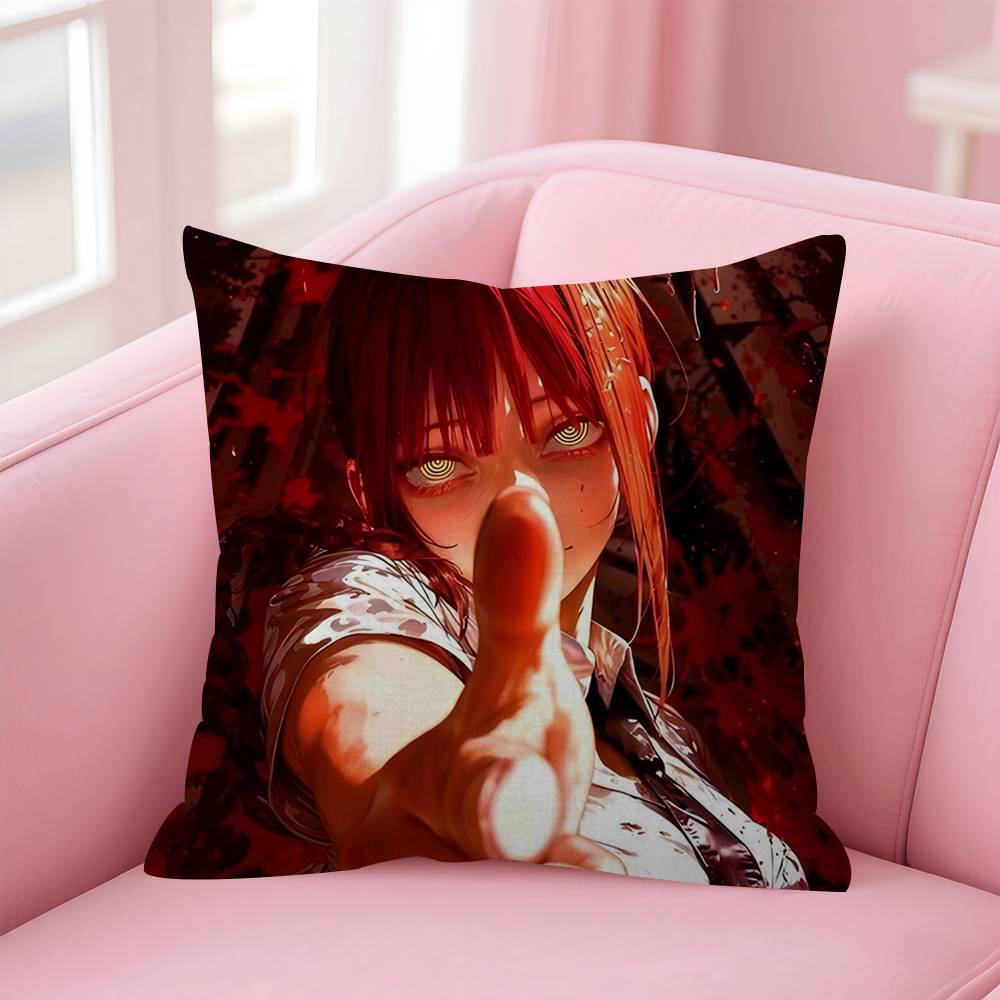 Anime CChainsaw Man The Movie Reze Arc Cushion Cover Inches Farmhouse Decor Home Throw Pillow Covers For Couch Decorations