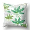 Polyester Pillowcase Green Tree Leaf Pillowcase Home Soft Furnishing Car Cushion Cover