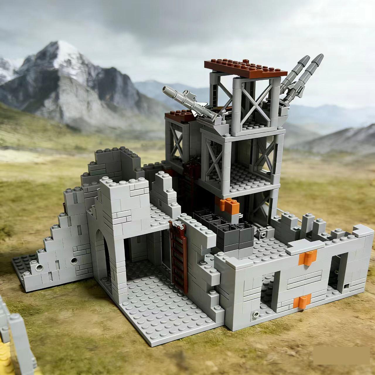 Second-World-War Army-Design Defense Fortress High-Standard Construction-Set Superior-Grade Assembly-Bricks Collection Kit Superior-Grade