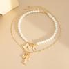 Multi-layer Pearl Beaded Necklace Exquisite Beach Style Necklace Pearl Shell Necklace  Women