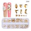 New 12 Grid Nail Drill Irregular Flat Bottomed Rhinestone AB Nail Accessory Nail Decoration