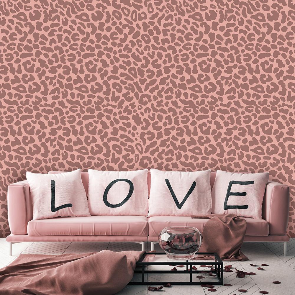 Wallpaper Panther Leopard Fur Spots Pattern
