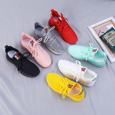2023 New Ladies Coconut Candy Color Fashion Casual Sports Flying Woven Mesh Casual Shoes