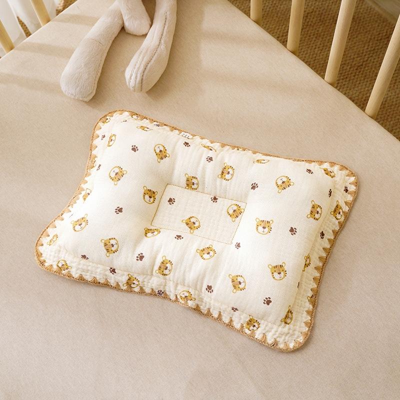 

Newborn Sweat Absorbing and Breathable Cotton Pillow for Infants 0-1years Cloud Pillow Baby Soothing Pillow tiger