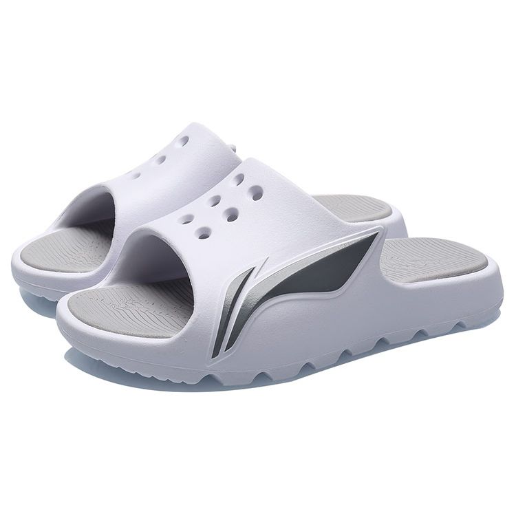 Li Ning Lnbb Slide Silent Anti-Wear Slide Sandals Women Footwear White ABTR006-1