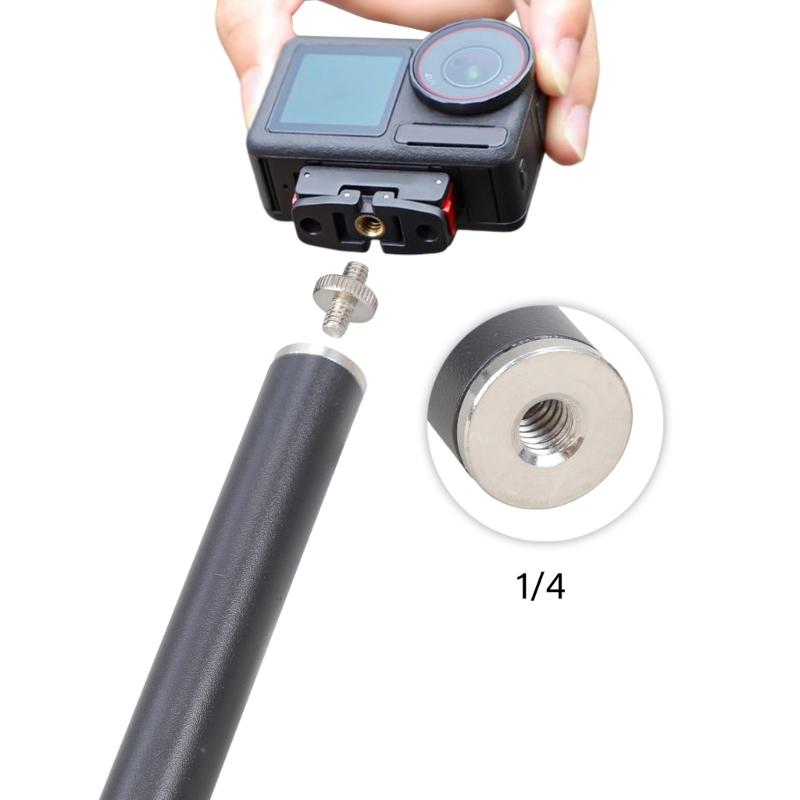 Extension Rod with 1/4inch Thread Extending Selfie Stick Rod Portable Threaded Camera Adapter for Tripod Light Stand