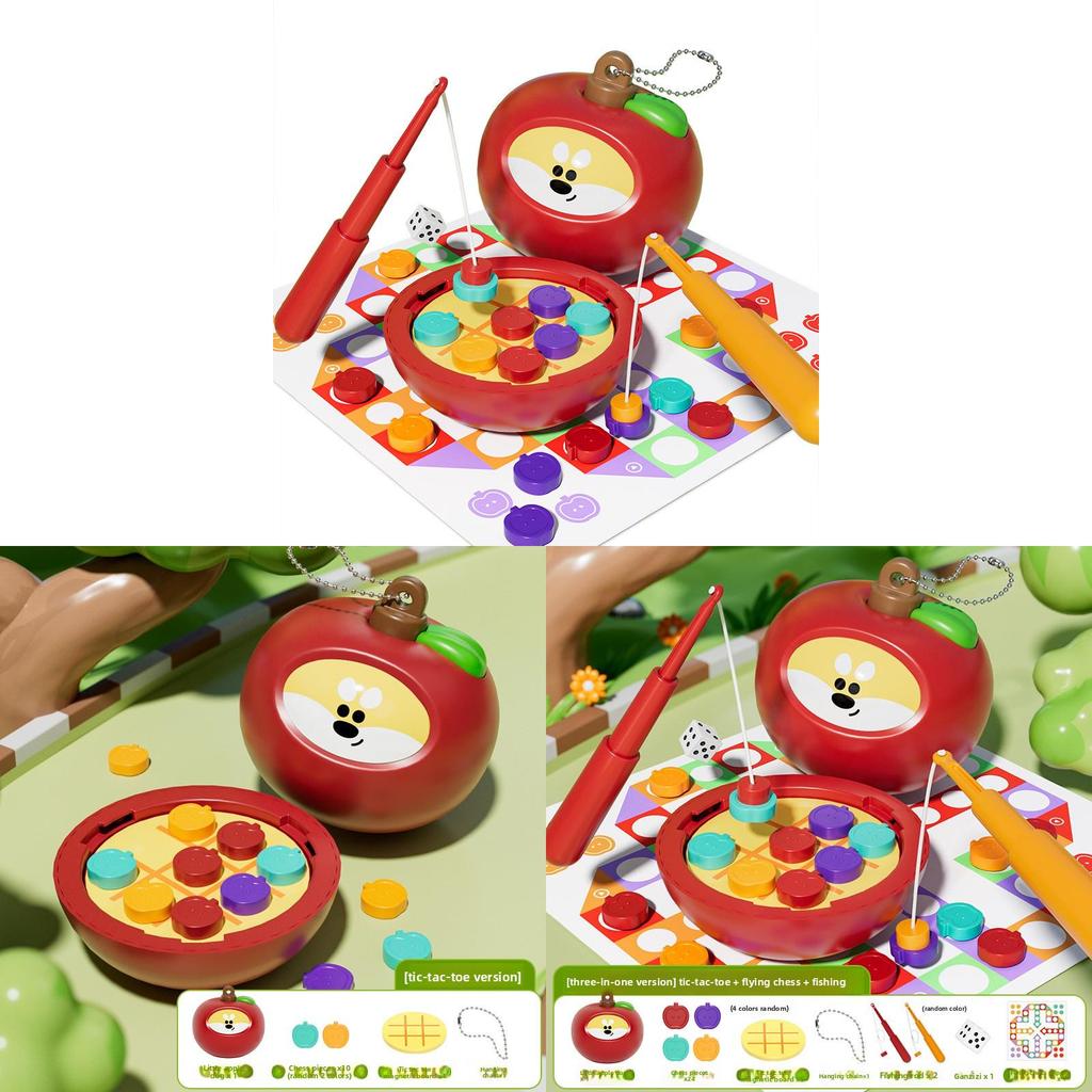 Childrens Multifunction Board Game Set With Magnetic Tic Tac Toe And Flying Chess For Indoor Play And Brain Development