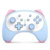 Compatible with Switch Controller, Bluetooth Cartoon Kitten Nintendo Switch Controllers Wireless, Kawaii Light Switch Gaming PC Controller(Blue)