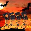 Comfortable Cotton Crew Socks with Spooky Ghostly Pumpkin Pattern for Halloween Festivities Middle Tube Calf Socks
