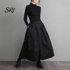 Comfortable Loose Fit Pants Women Pure Color Wide Leg Casual Trousers with Elastic Waist High Pleated Design Summer Leisure