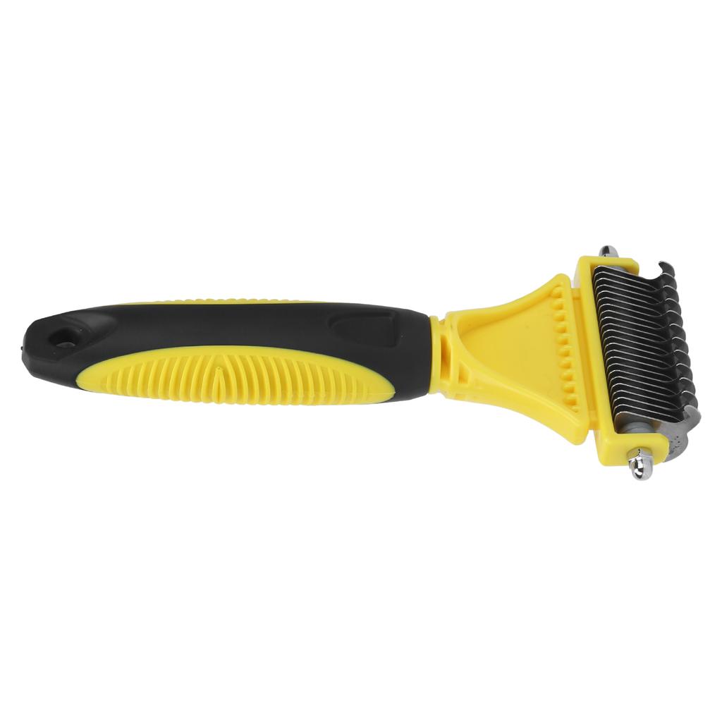 Pet Undercoat Rake Stainless Steel Removing Tangles and Knots 2 Sided Dematting Comb for Dogs and Cats