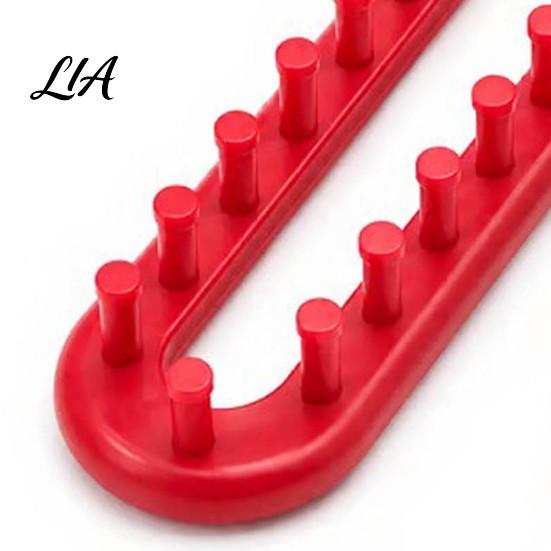Portable Braiding Loom Long Knitting Hook Set, Beginner for DIY Hat Accessories Scarf Shawl, Plastic Rectangular Yarn Weaving with Crochet Adjustable