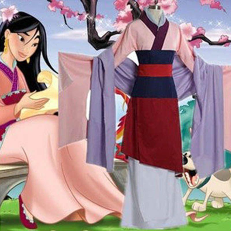 Luxuriöses Anime Mulan Traditionelles Kimono Kleid Party Cosplay Kostüm für Frauen