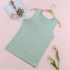 Summer Ice Silk Thin Vest O-neck Sleeveless Seamless Tops Women Slim Fit Solid Color Tank Tops Female Undershirt