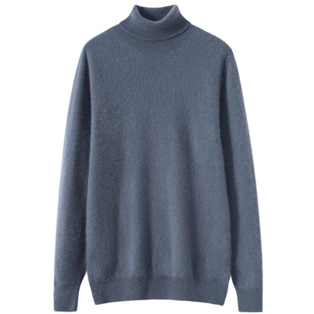 Men's Plus Size High Collar Cashmere Sweater - Thick Winter Knitwear