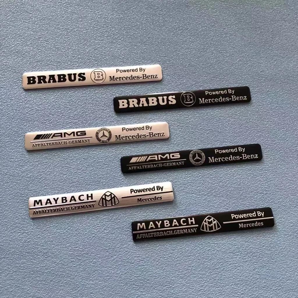For Mercedes Benz AMG Brabus Maybach Smart W204 GLC CLA GLK W205 W203 W206 W108 W124 W126 Aluminum Car Badge Sticker Accessories po1