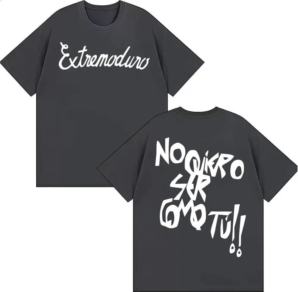 Rock Band Extremoduro Album Printed Tshirts Unisex Women High Quality Loose Cotton T Shirt Fashion Trending Oversized Tshirt