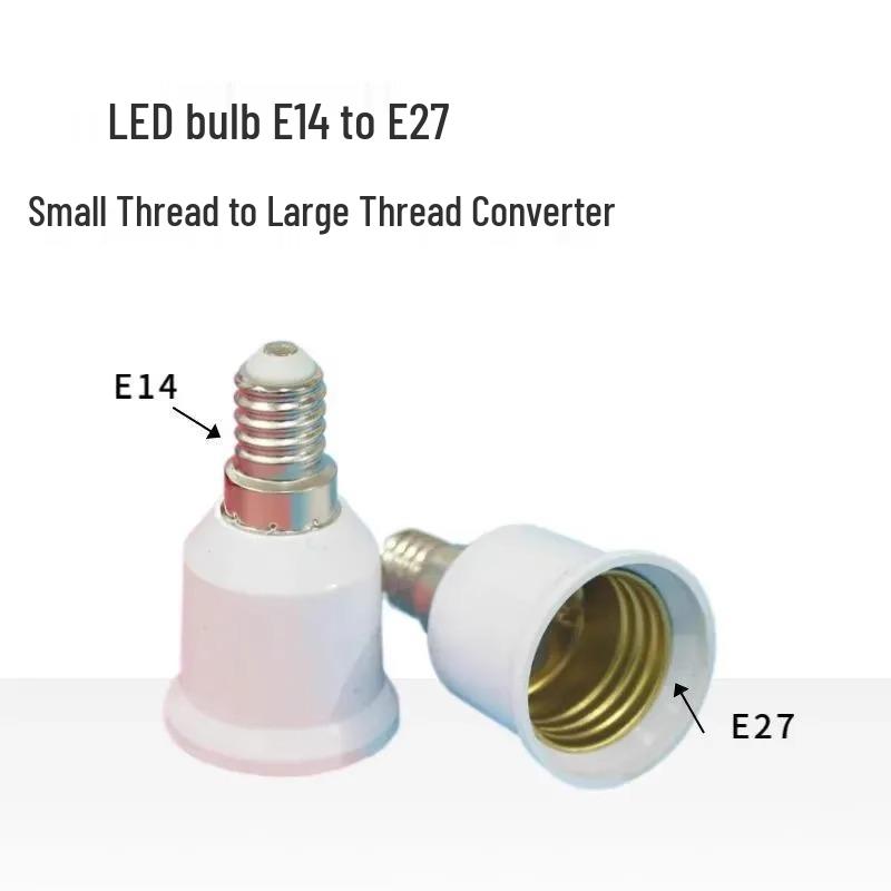 E14 to E27 Bulb Socket Converter, Household Lamp Holder Adapter