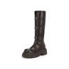 Wu Xuanyi Same Su Yinyin Thick-soled Heightening Locomotive Belt Buckle Medium and High Boots Knight Boots Women's Autumn and Winter Short Boots