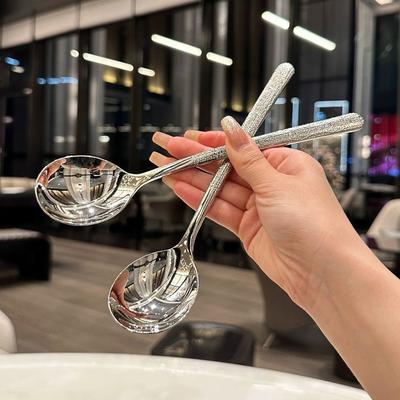 1Pc creativo in acciaio inox cucchiaio mestolo zuppa manico lungo utensili da cucina