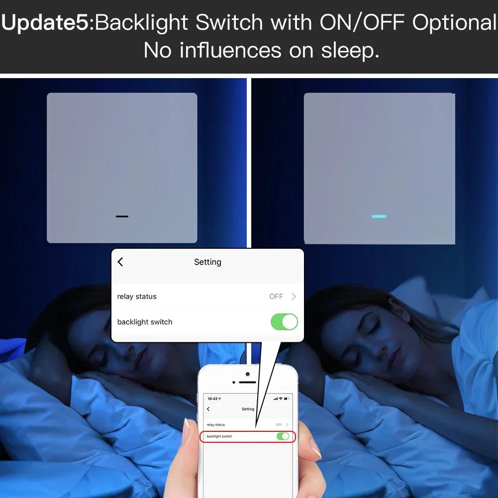MOES Smart Light Switch Tuya ZigBee No Neutral Wire No Capacitor Needed Smart Life 2/3 Way Works with Alexa Google APP Remote