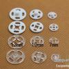 Transparent Metal Snap Buttons: Mother-Son Style, 7-21mm, White