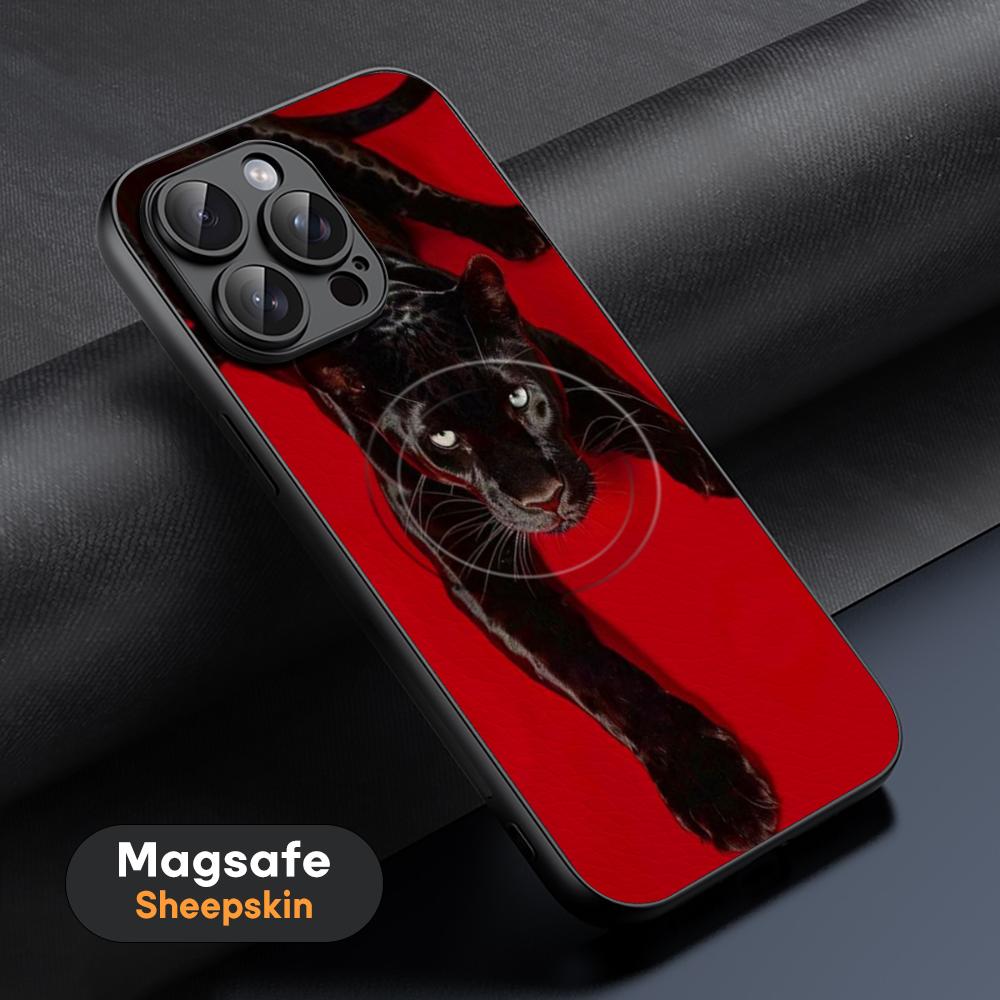 

Super fashion Leopard pattern Phone Case For iPhone 17 16 15 14 13 12 11 Plus Pro Max High-end Luxury Magsafe Sheepskin iPhone 13 Pro