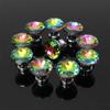 20 Pcs Stained Crystal Glass Drawer Knobs 1 18 Inch Diamond Cabinet Dresser Pulls for Decorative Closet Drawers with Screws
