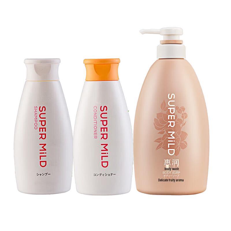 Huirun Floral Shampoo & Conditioner Set with Fruit Body Wash