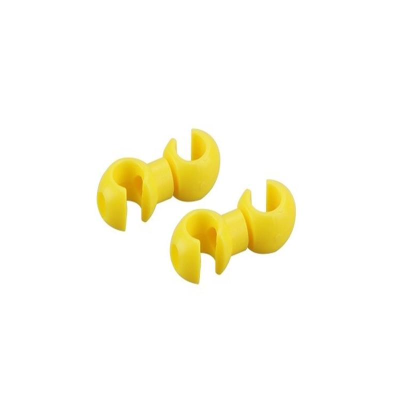 

10pcs Bicycle S-Clips Buckle Cable Guides Bike Brake Shifter Hose жовтий