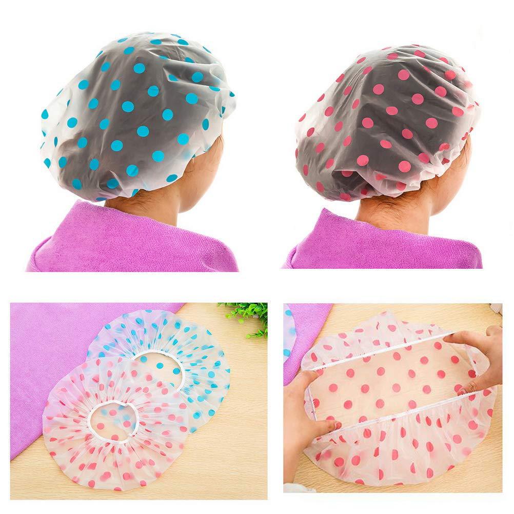 Reusable Waterproof Elastic Shower Cap for Women - Spa & Salon Hair Protection