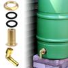 Brass Water Tank Fitting Set Metal Tank Connectors Barrel Fittings Upgrades for Buckets Containers & Irrigation Use