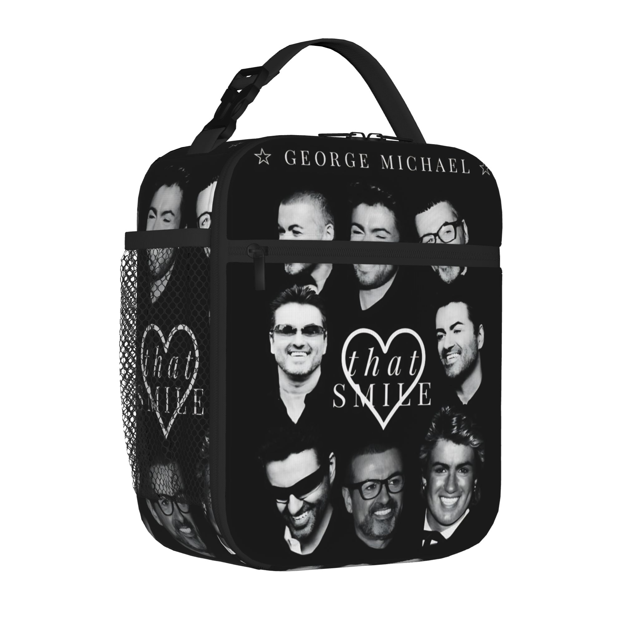 George Michael Singer Legend Insulated Lunch Tote Bag for School Music Album Leakproof Cooler Thermal Large Capacity Bento Bags One Size