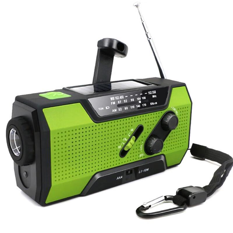Emergency Hand-Crank Solar Radio Flashlight Power Bank