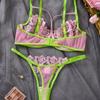 New Sex Underwear Pure Desire European and American Sex Underwear Sexy Transparent Embroidered Mesh Bra Thong Set