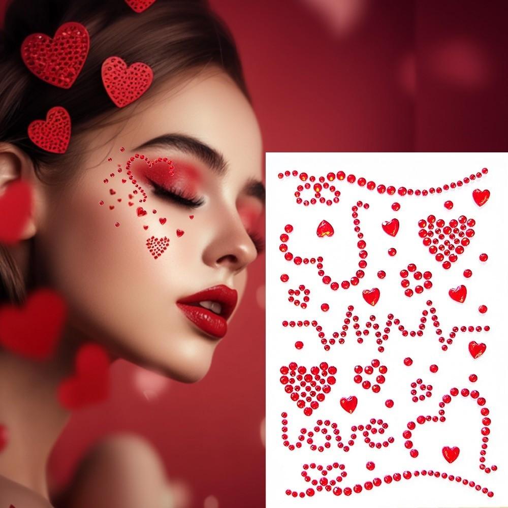 Makeup Sticker 3D Crystal Face Sticker Sparkling Face Tattoo Sticker Amusement Park