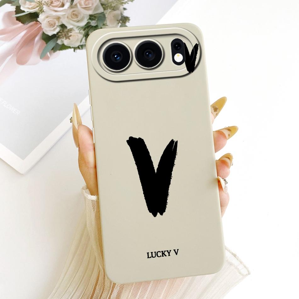 For Honor 500 5G Lucky Initial Letter Phone Case For Honor 500 MEY-AN00 Soft Silicone Shockproof Cases Bumpers