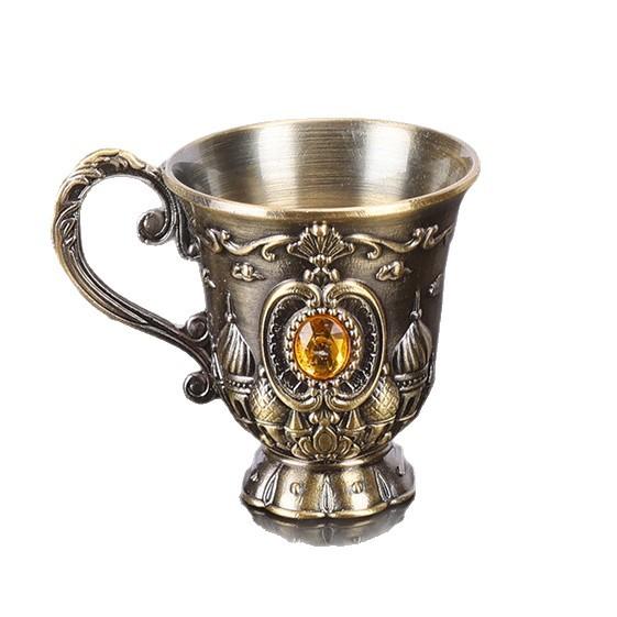 

Компактный бокал для вина широкого применения, привлекательный модный декор чашки с визуальным эффектом бронзовый