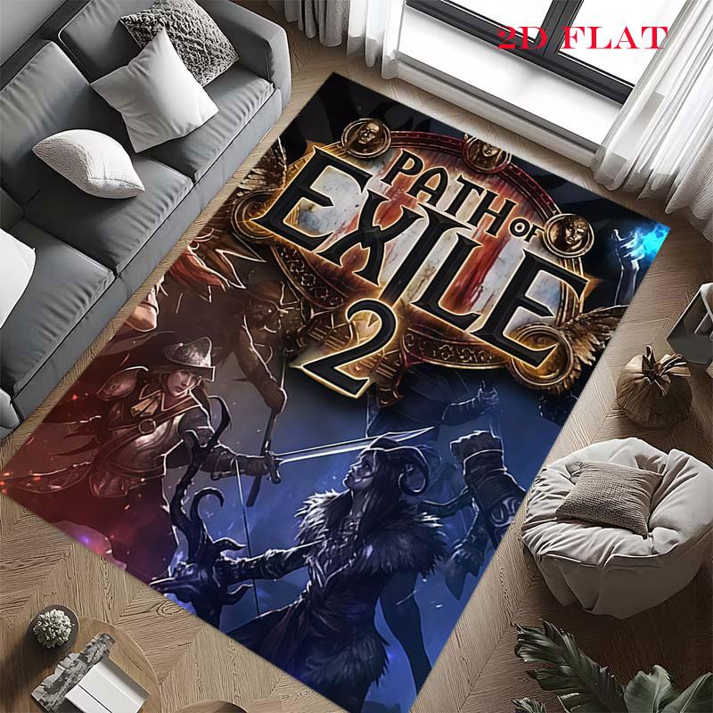 Path of Exile 2 Carpet Rug for Living Room Bedroom Home Sofa Decoration,Kids Play Nonslip Floor Mat