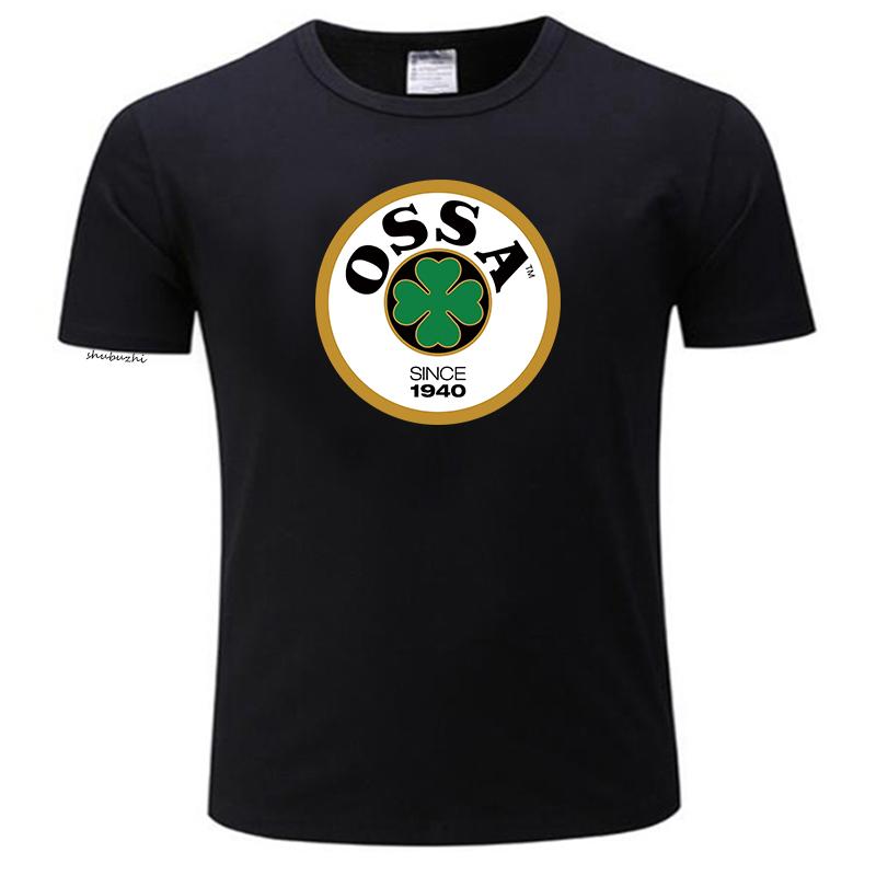 Cotton Tshirt mens summer Tops OSSA Logo summer fashion tshirt men High Quality tops euro size boys gifts